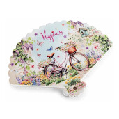 Set 4 suporturi vase fierbinti pluta ceramica multicolora Retro cm 23 x 18 H