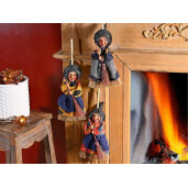 Figurina Halloween Vrajitoare Befana polirasina textil multicolor III cm 27 H