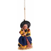 Figurina Halloween Vrajitoare Befana polirasina textil multicolor II cm 27 H