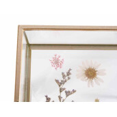 Cutie sticla si flori uscate cm 14 x 14 x 5 H