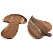 Set 2 tavi decorative lemn maro cm 27 x 35 H, 25 x 35 H