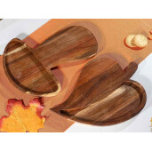 Set 2 tavi decorative lemn maro cm 27 x 35 H, 25 x 35 H