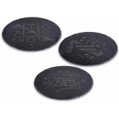 Set 3 platouri servire, tocator ardezie neagra  Ø 30 cm