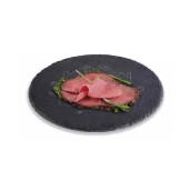 Set 3 platouri servire, tocator ardezie neagra  Ø 30 cm