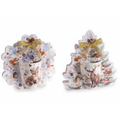 Set 8 cani Craciun portelan multicolor Ø 8 x 10,5 H, 300 ml
