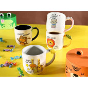 Set 4 cani ceramica 9.5x9.5 cm, 480 ml