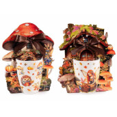 Set 2 cani portelan in cutii cadou Autumn Ø 8 cm x 10,5 H, 300 ml