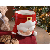 Set 4 cani Craciun ceramica multicolora 10x12 cm, 550 ml