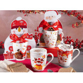 Set 8 cani Craciun portelan Ø 8 x 10,5 H, 300 ml