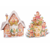 Set 8 cani Craciun portelan multicolor Biscottini Ø 8 x 10,5 H, 300 ml