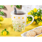 Cana ceramica multicolora Margarete  Ø 10 cm x 11,5 H, 480 ml