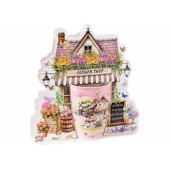 Set 4 cani portelan multicolor in cutii cadou  Flower Ø 8 cm x 10,5 H, 300 ml