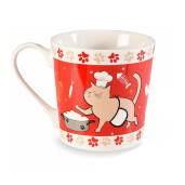 Set 3 cani portelan Pisicute 9.5x9.5 cm, 350 ml