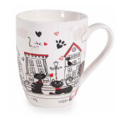 Set 2 cani portelan multicolor in cutii cadou Pisicuta Ø 8 cm x 10,5 H, 300 ml