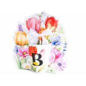 Cana portelan multicolor in cutie cadou litera B Ø 8 cm x 10,5 H, 300 ml