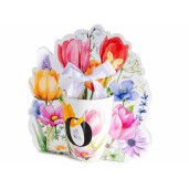 Cana portelan multicolor in cutie cadou litera O Ø 8 cm x 10,5 H, 300 ml