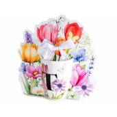 Cana portelan multicolor in cutie cadou litera T Ø 8 cm x 10,5 H, 300 ml