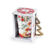 Cana portelan Craciun 8.5x12.5 cm, 420 ml