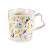 Cana portelan multicolor Flori de Camp 9.5x9 cm, 350 ml