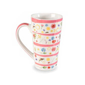 Set 4 cani portelan Bee Honey 9x15 cm, 500 ml