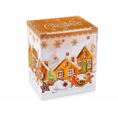 Set 4 cani infuzor ceai Craciun portelan multicolor 8.5x10.5 cm, 350 ml