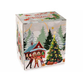 Set 4 cani Craciun portelan multicolor 8.5x12.5 cm, 400 ml