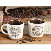 Set 4 cani ceramica multicolora  Ø 9,5 cm x 9 H, 350 ml