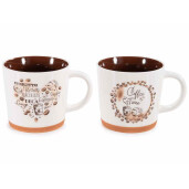 Set 2 cani ceramica multicolora  Ø 9,5 cm x 9 H, 350 ml