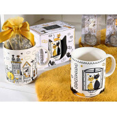 Set 6 cani portelan multicolor 8.5x9.5 cm, 350 ml