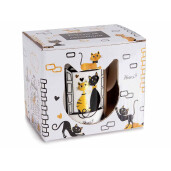 Set 6 cani portelan multicolor 8.5x9.5 cm, 350 ml
