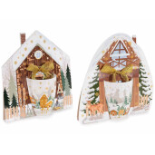 Set 6 cani Craciun portelan multicolor 8x10.5 cm, 350 ml
