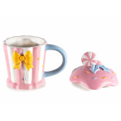 Set 3 cani ceramica multicolora 10x15.5 cm, 380 ml