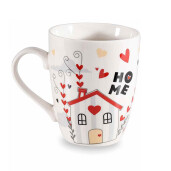 Cana portelan in cutie cadou Family Home 8.5x10.5 cm, 350 ml