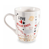 Set 2 cani portelan in cutie cadou Family Home 8.5x10.5 cm, 350 ml