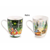 Set 6 cani Christmas portelan multicolor 8x10.5 cm, 300 ml