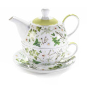 Set 3 ceainice, 3 cesti portelan multicolor 16x11x14 cm, 400 ml, 250 ml