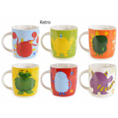 Set 6 cani portelan Monsters 8.5x9 cm, 350 ml 