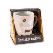 Cana portelan multicolor in cutie cadou Coffee II Ø 8 cm x 10,5 H, 300 ml