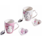 Set 2 cani si 2 boluri portelan 11.5x9x20 cm