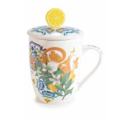Cana portelan multicolor Agrumi Ø 8 cm x 10,5 H, 300 ml