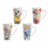 Set 8 cani portelan multicolor PK 9x15 cm, 500 ml