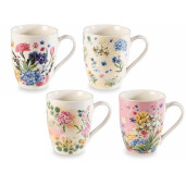 Set 8 cani portelan Wild Flowers 8.5x10.5 cm, 350 ml