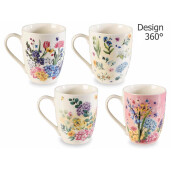 Set 8 cani portelan Wild Flowers 8.5x10.5 cm, 350 ml
