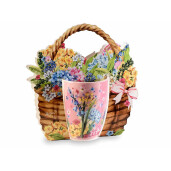 Set 8 cani portelan Wild Flowers 8.5x10.5 cm, 350 ml