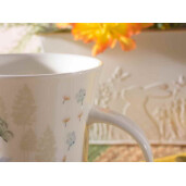 Set 4 cani portelan 10x15 cm, 530 ml
