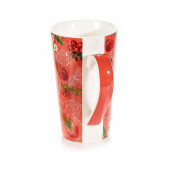 Set 4 cani portelan Fructe 9x15 cm, 500 ml