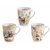 Set 6 cani Craciun portelan multicolor Ø 8 x 10,5 H, 350 ml