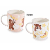 Set 2 cani portelan multicolor Ursulet Ø 9 cm x 9 H, 400 ml