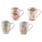 Set 8 cani Paste portelan multicolor 8x10.5 cm, 350 ml