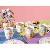 Set 8 cani Paste portelan multicolor 8x10.5 cm, 350 ml